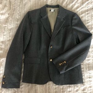 Oversized Grey J. Crew Blazer w/ Gold details